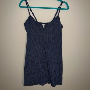 |Amuse Society| Blue and White Button Up Dress